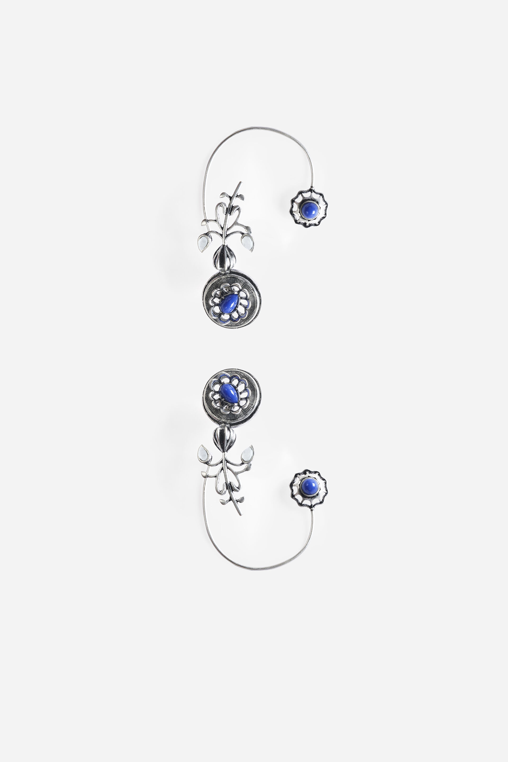 Ethnic Silver Ear Cuffs, , image 3